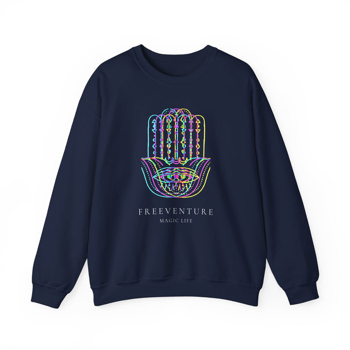 Unisex Mystical Hamsa Sweatshirt - Bio Baumwolle