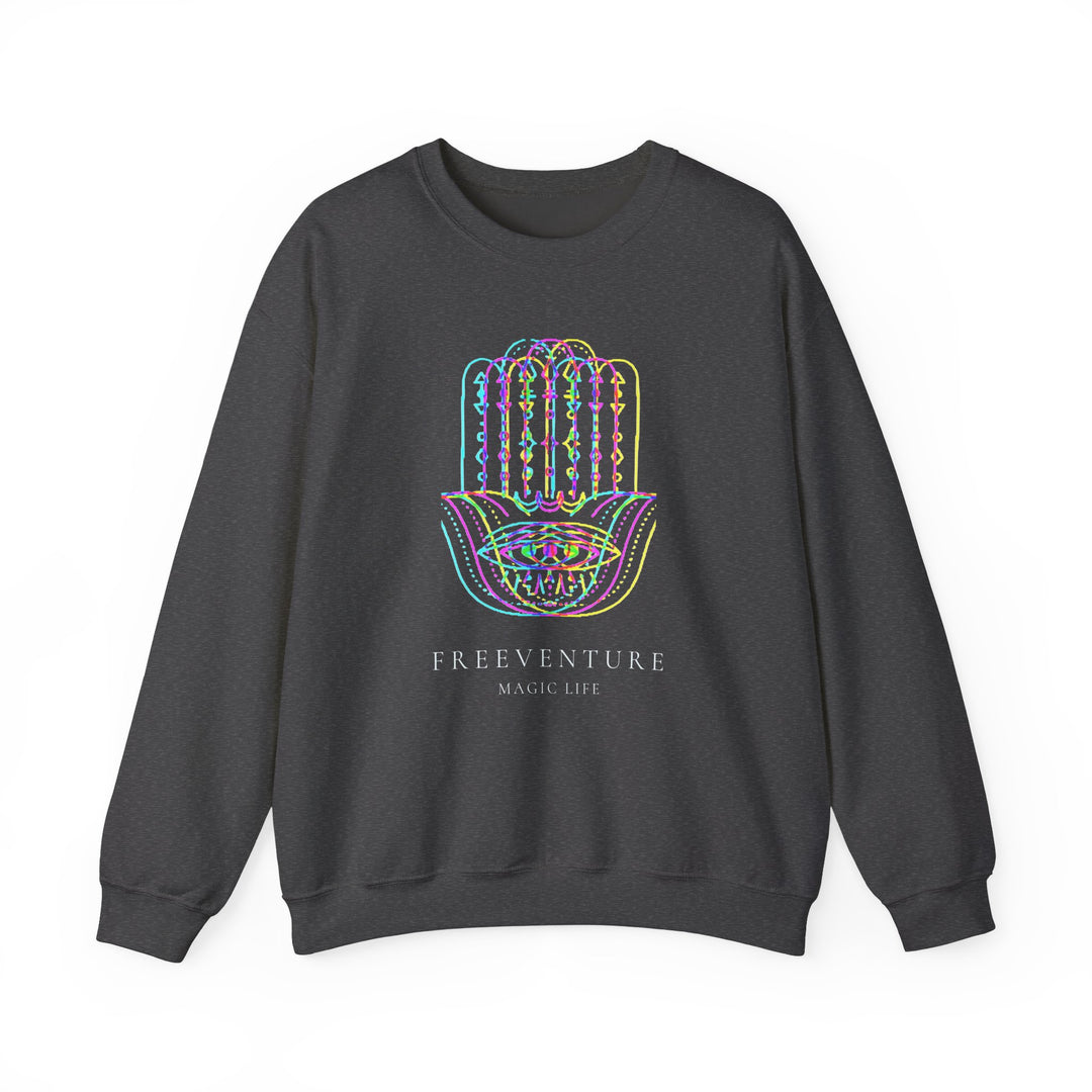 Unisex Mystical Hamsa Sweatshirt - Bio Baumwolle
