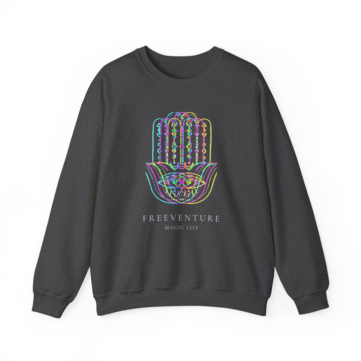 Unisex Mystical Hamsa Sweatshirt - Bio Baumwolle