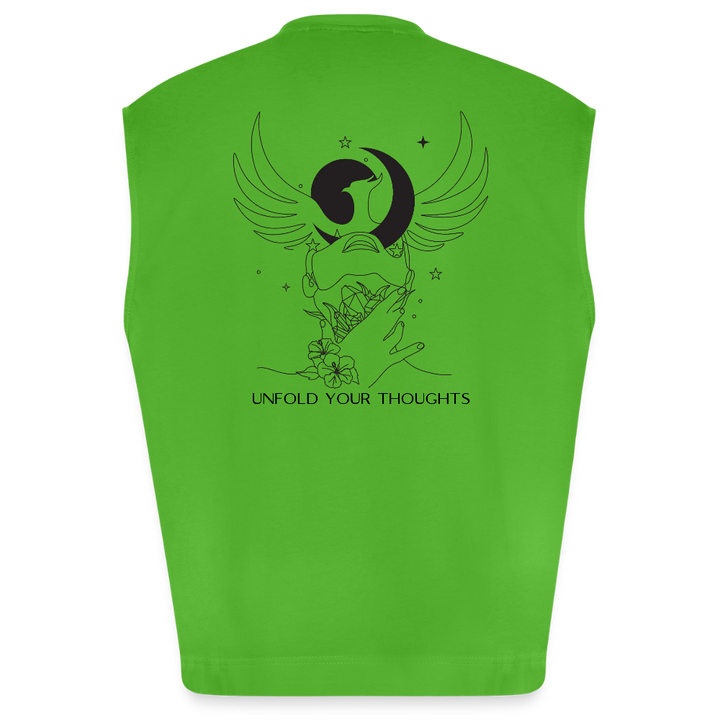 Unfold Your Thoughts - Oversized Tank - Apple Neon