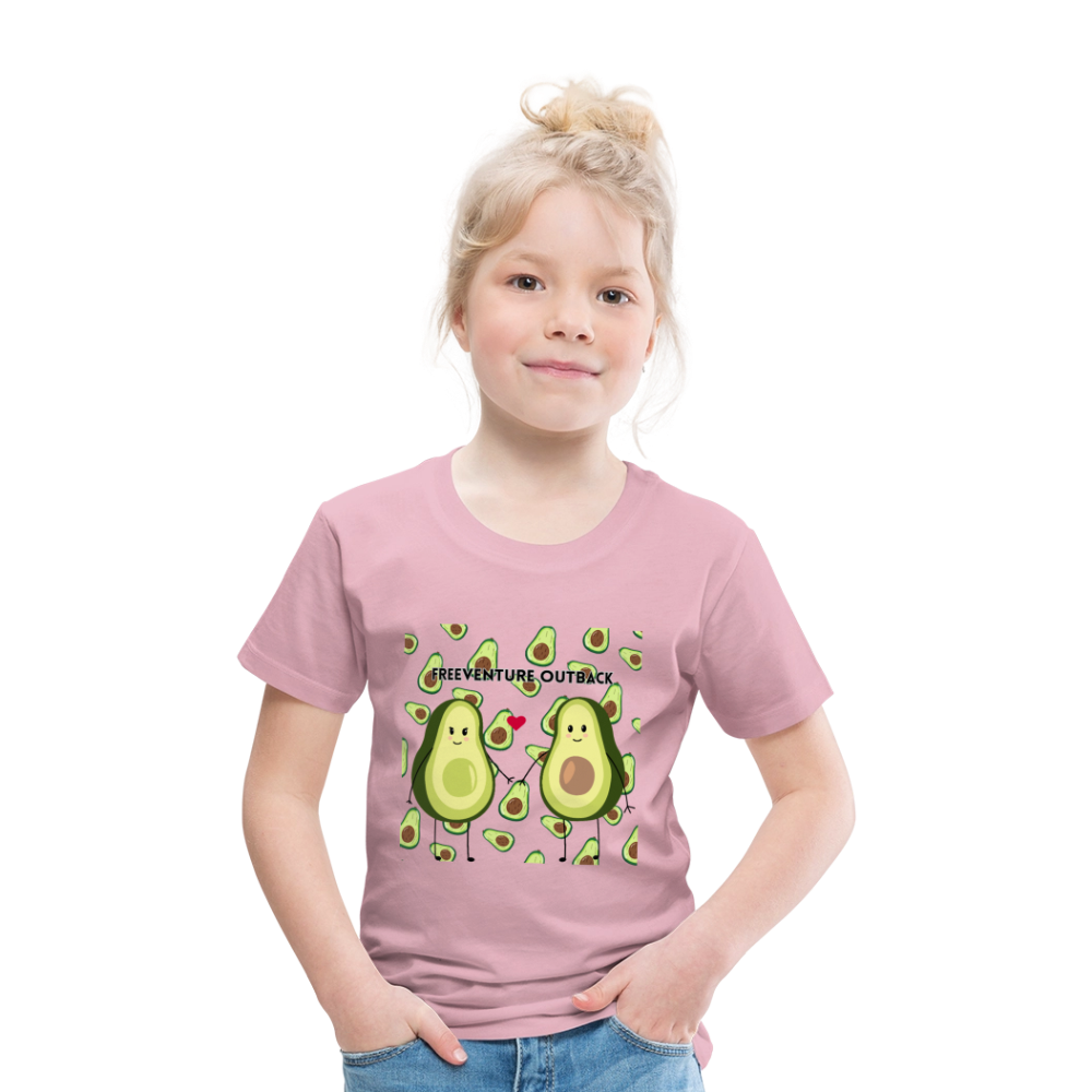 Rus Avocado Kids Tee – Süß, bequem & perfekt für kleine Entdecker! 🥑💚 - Hellrosa