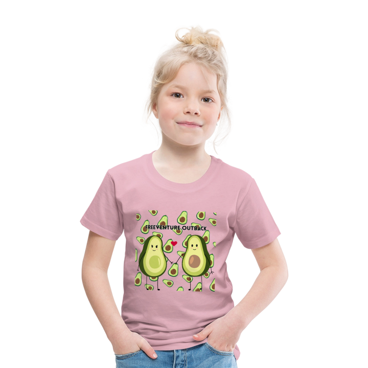 Rus Avocado Kids Tee – Süß, bequem & perfekt für kleine Entdecker! 🥑💚 - Hellrosa