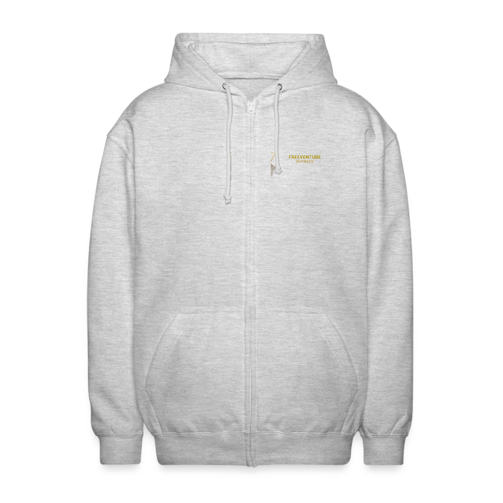 Rus Adventure Zip-Hoodie - Hellgrau meliert