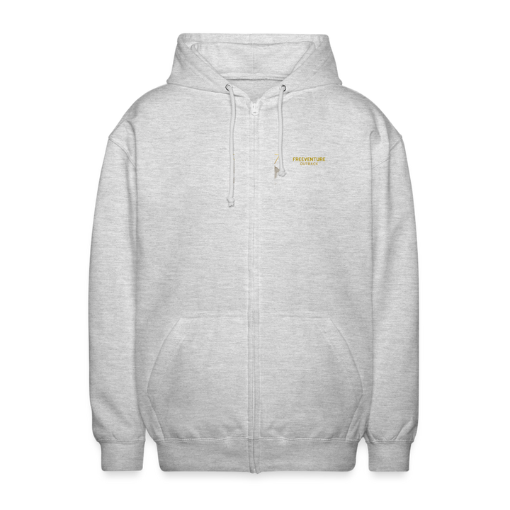 Rus Adventure Zip-Hoodie - Hellgrau meliert