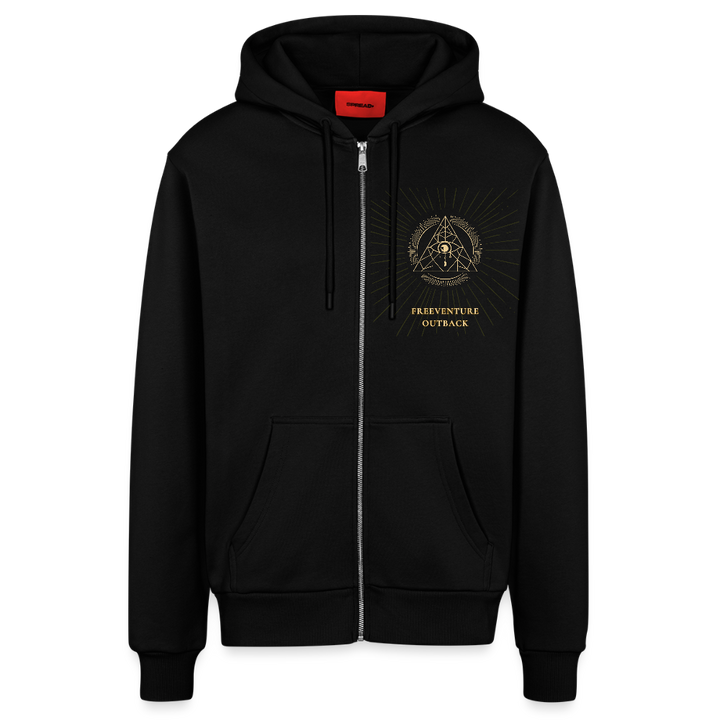 Organic Relaxed Zip Hoodie – Nachhaltiger Komfort, zeitloser Style 🌿✨ - SOLID BLACK