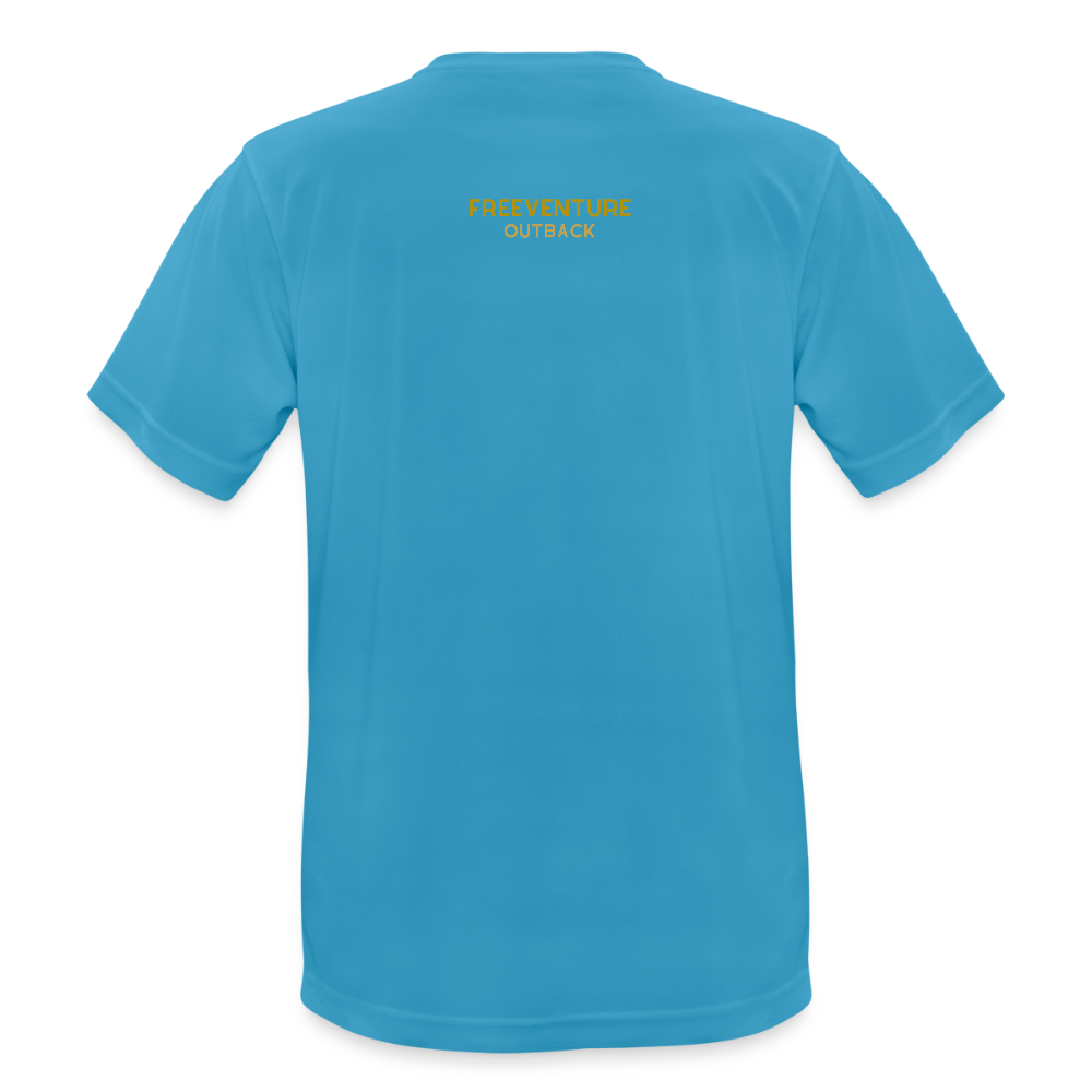 Atmungsaktives Männer Sport T-Shirt - Saphirblau