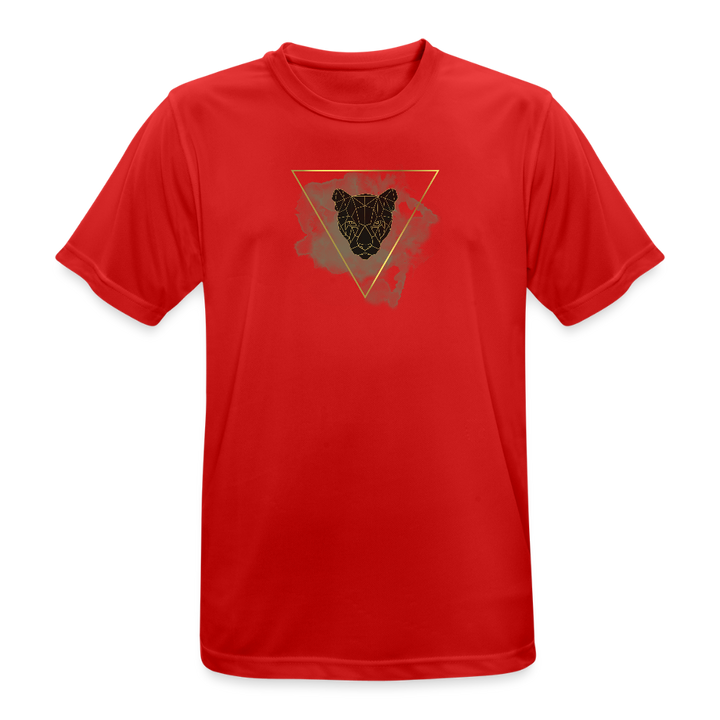 Atmungsaktives Männer Sport T-Shirt - Rot