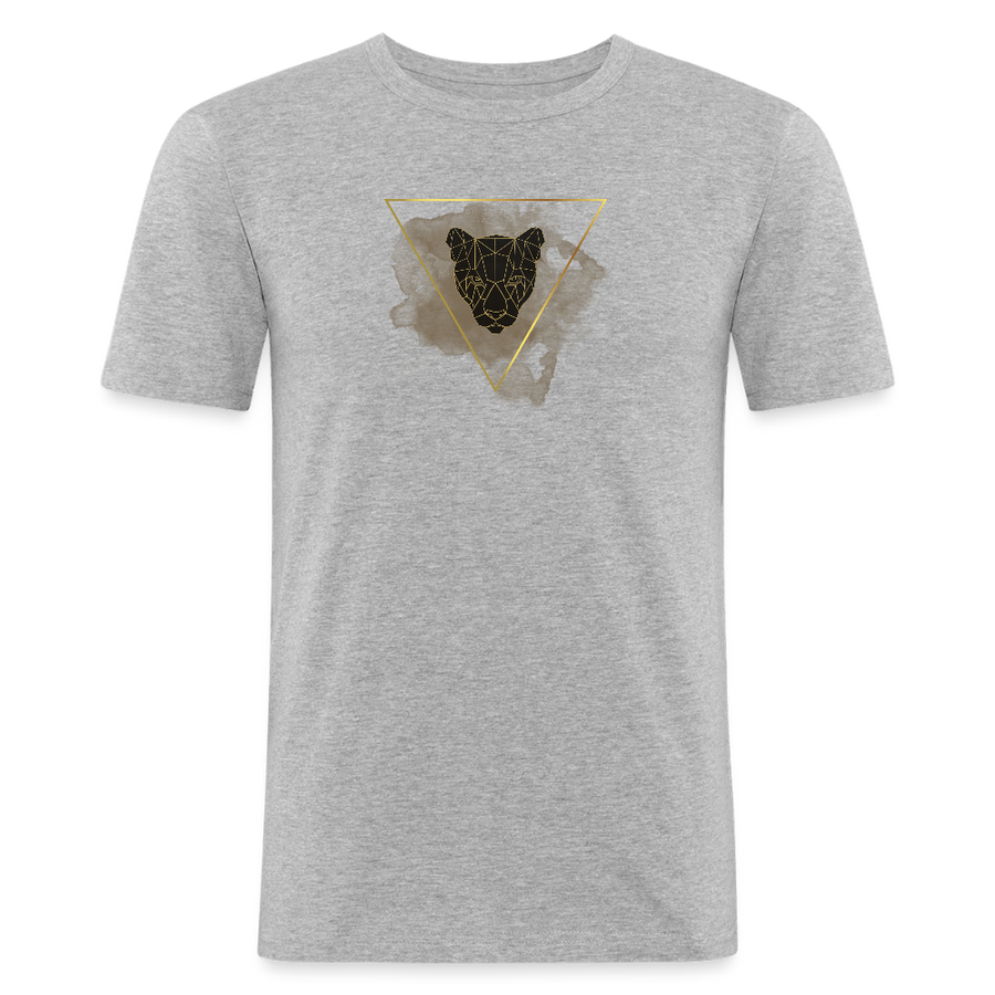 Slim Fit T-Shirt für Männer -  Bio 100%🌿 - Grau meliert
