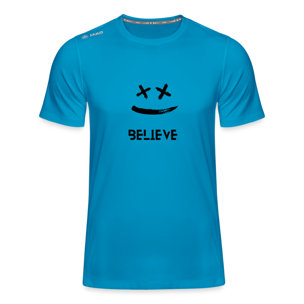 JAKO Männer T-Shirt Run 2.0 – Dein Laufshirt mit Motivation! 🏃‍♂️😊 - Saphirblau