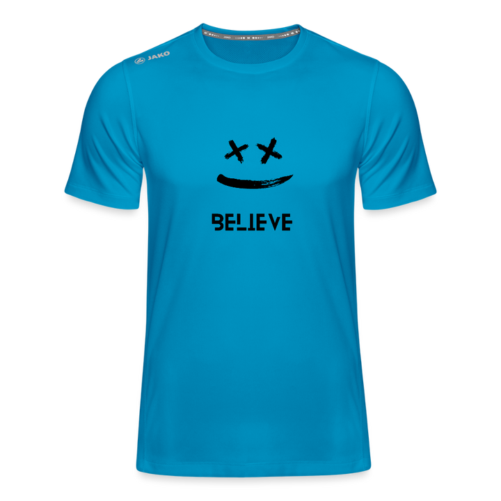 JAKO Männer T-Shirt Run 2.0 – Dein Laufshirt mit Motivation! 🏃‍♂️😊 - Saphirblau
