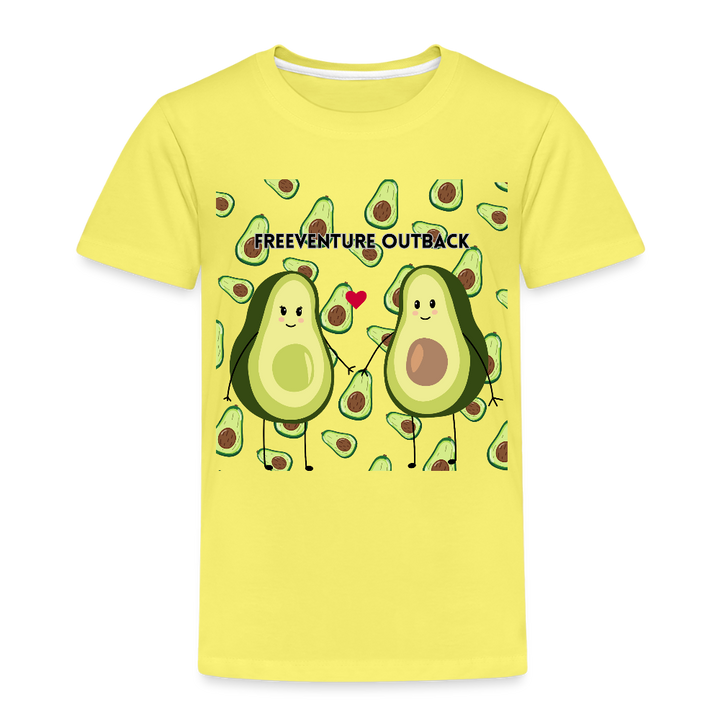 Rus Avocado Kids Tee – Süß, bequem & perfekt für kleine Entdecker! 🥑💚 - Gelb