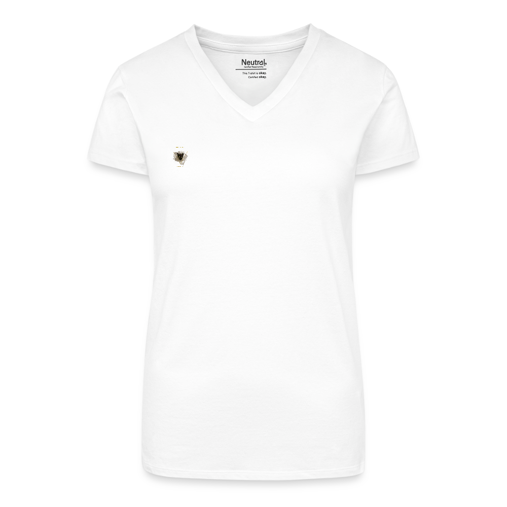 "PureVibe" Damen V-Ausschnitt - Bio 100% 🌿 - Weiß
