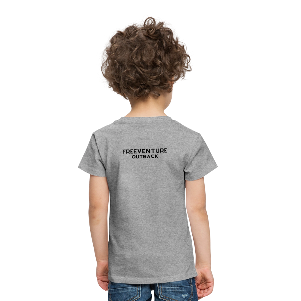 Rus Avocado Kids Tee – Süß, bequem & perfekt für kleine Entdecker! 🥑💚 - Grau meliert