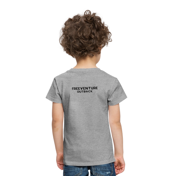 Rus Avocado Kids Tee – Süß, bequem & perfekt für kleine Entdecker! 🥑💚 - Grau meliert