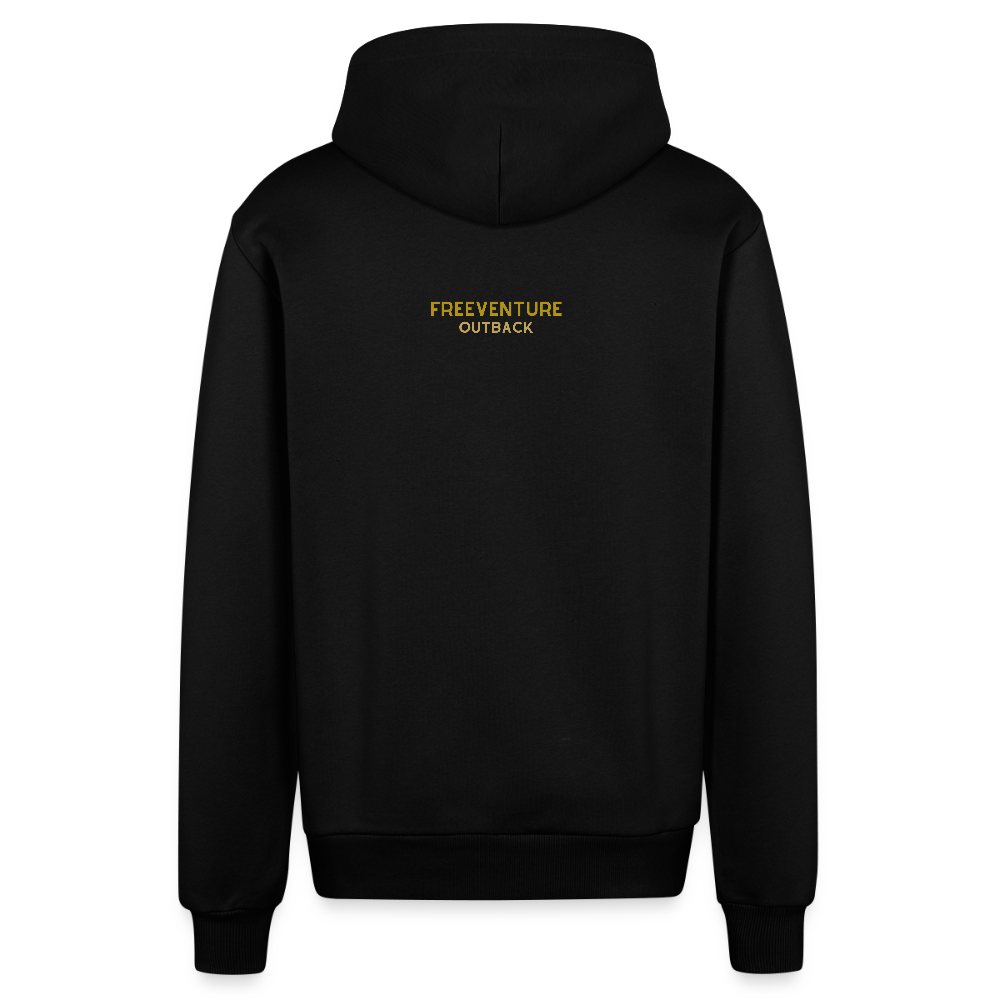 Organic Relaxed Zip Hoodie – Nachhaltiger Komfort, zeitloser Style 🌿✨ - SOLID BLACK