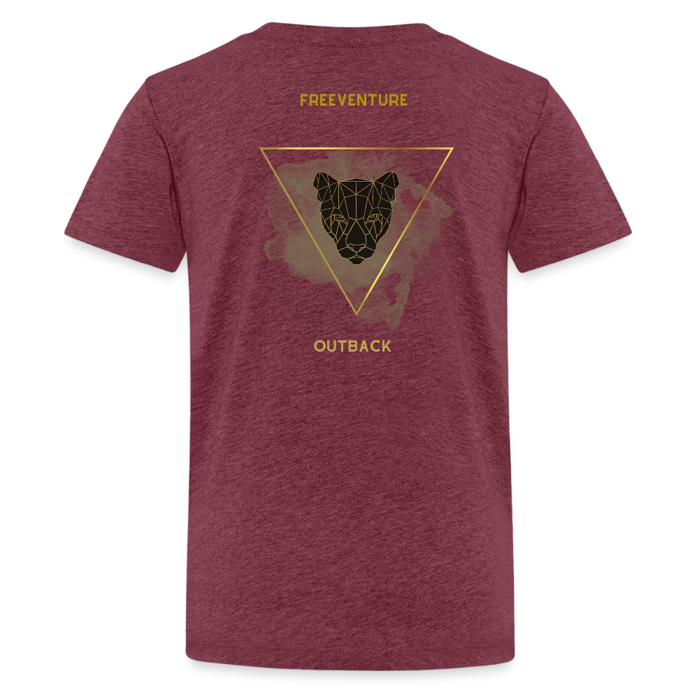 Rus Premium Tee - Bordeauxrot meliert