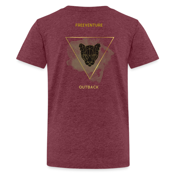 Rus Premium Tee - Bordeauxrot meliert