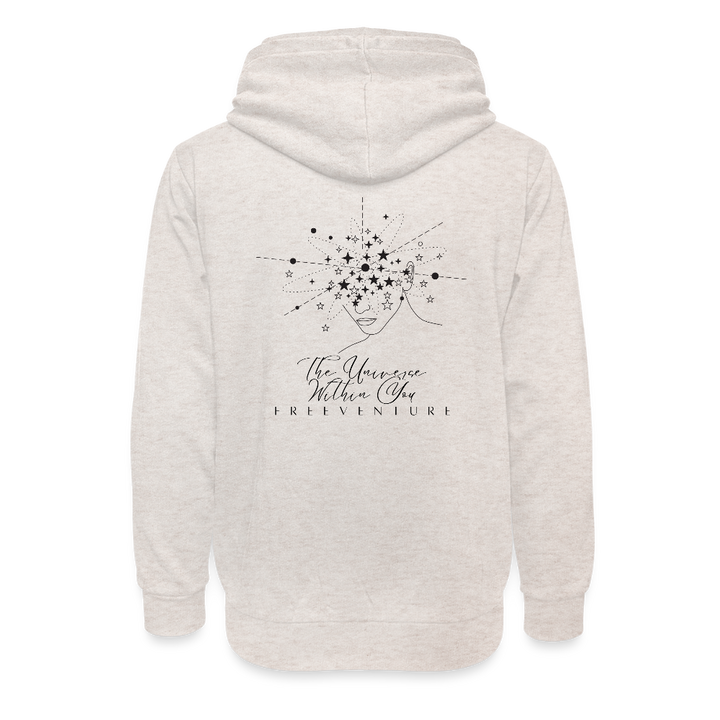 Unisex Schalkragen-Hoodie – Wärme & Style in Perfektion - Beige meliert