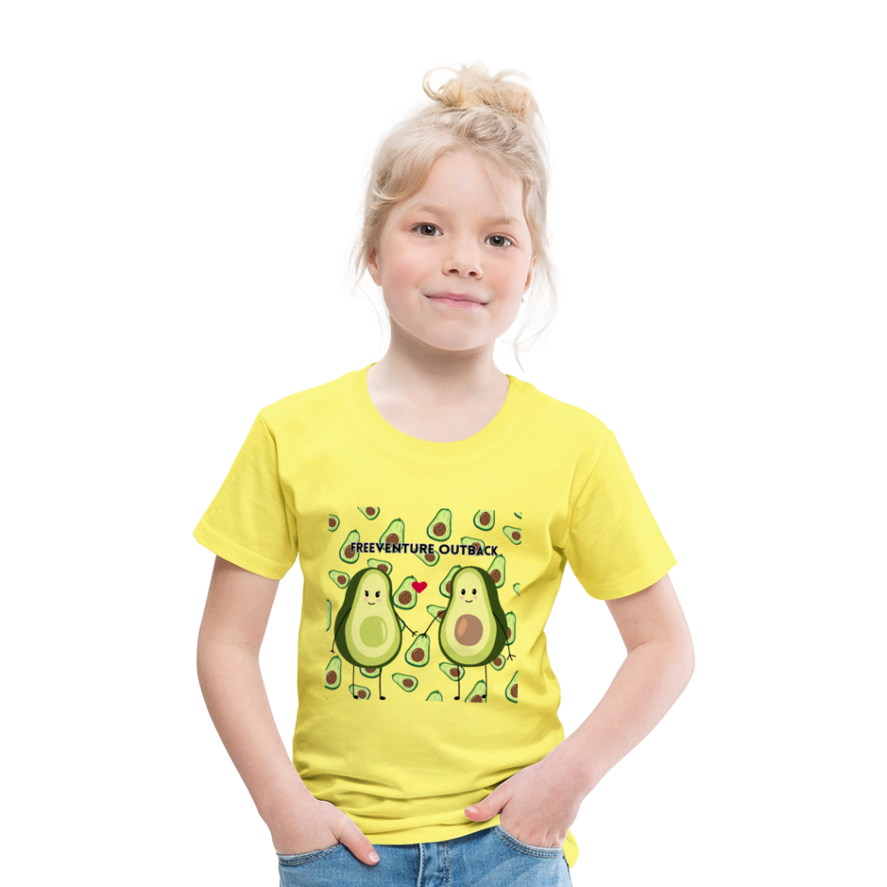 Rus Avocado Kids Tee – Süß, bequem & perfekt für kleine Entdecker! 🥑💚 - Gelb