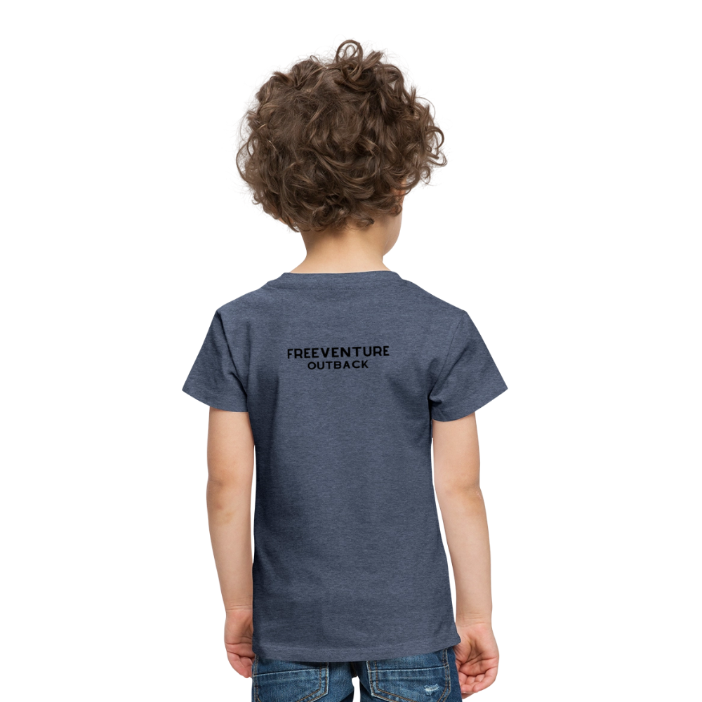 Rus Avocado Kids Tee – Süß, bequem & perfekt für kleine Entdecker! 🥑💚 - Blau meliert
