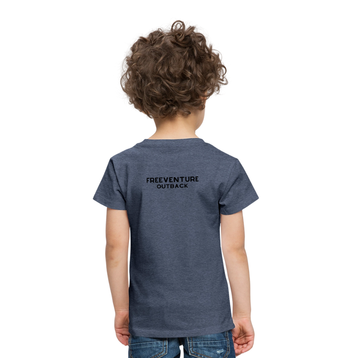 Rus Avocado Kids Tee – Süß, bequem & perfekt für kleine Entdecker! 🥑💚 - Blau meliert