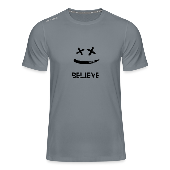 JAKO Männer T-Shirt Run 2.0 – Dein Laufshirt mit Motivation! 🏃‍♂️😊 - Grau