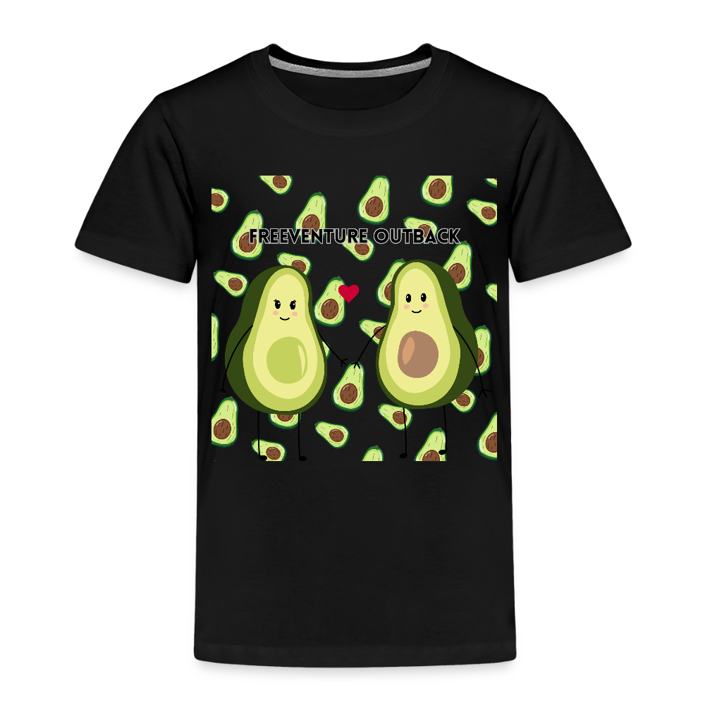 Rus Avocado Kids Tee – Süß, bequem & perfekt für kleine Entdecker! 🥑💚 - Schwarz