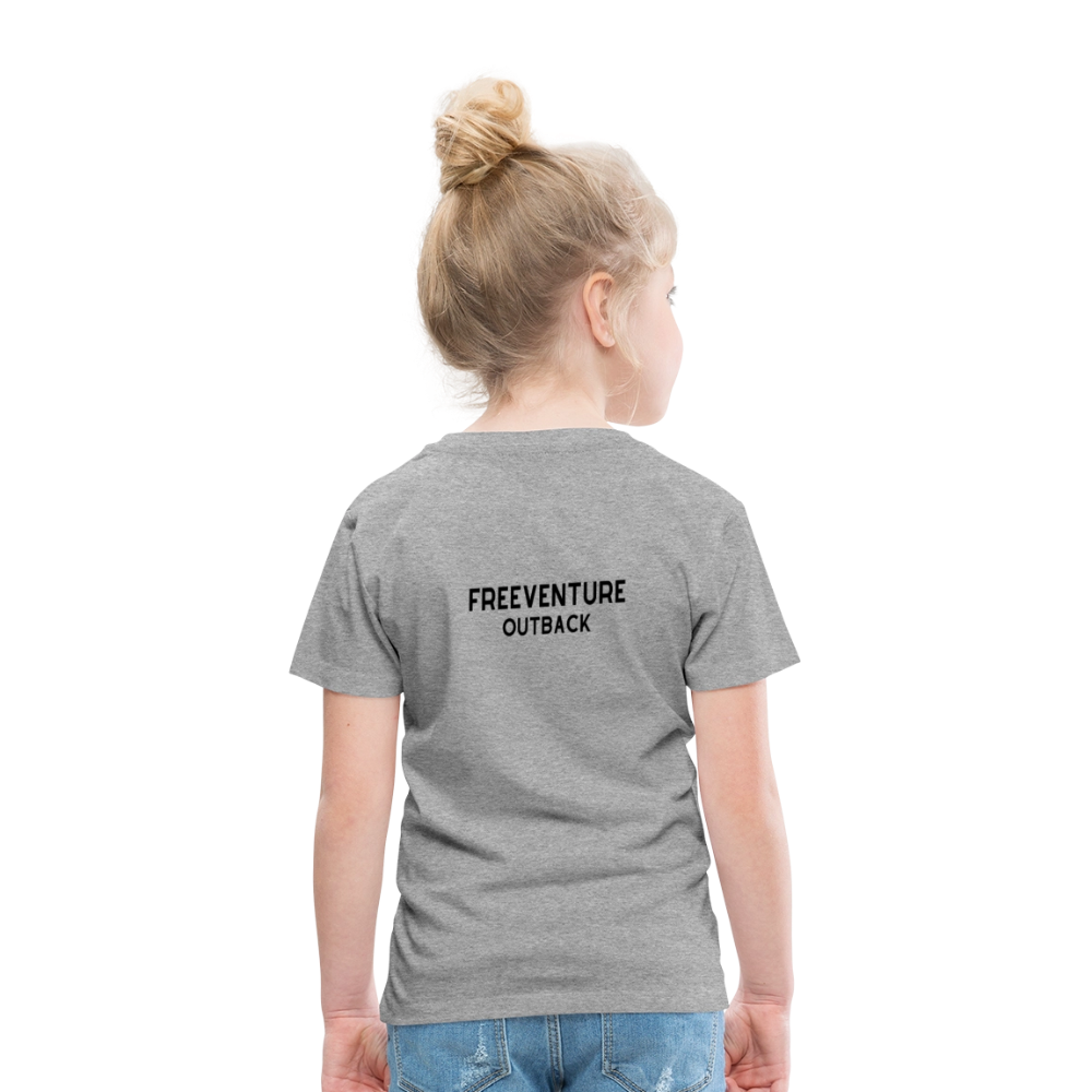 Rus Avocado Kids Tee – Süß, bequem & perfekt für kleine Entdecker! 🥑💚 - Grau meliert