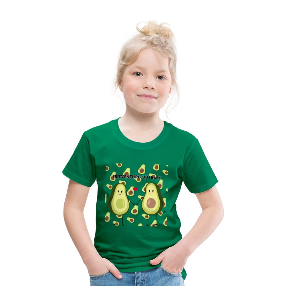 Rus Avocado Kids Tee – Süß, bequem & perfekt für kleine Entdecker! 🥑💚 - Kelly Green