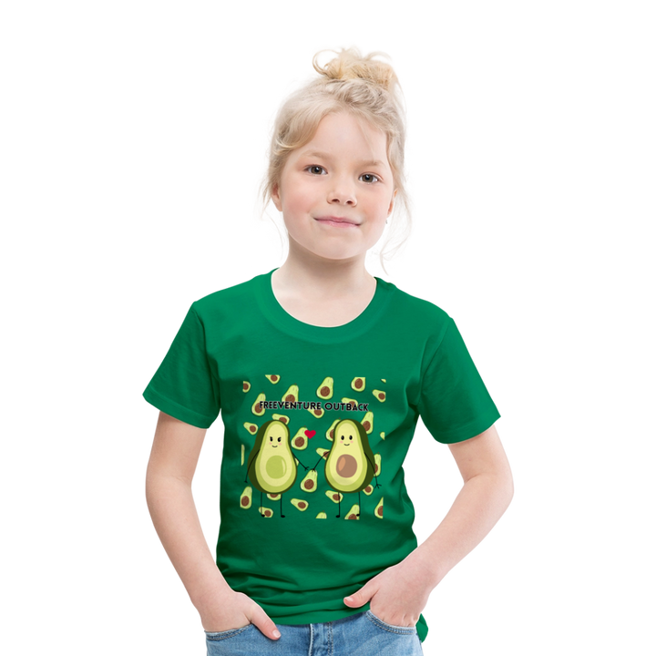 Rus Avocado Kids Tee – Süß, bequem & perfekt für kleine Entdecker! 🥑💚 - Kelly Green