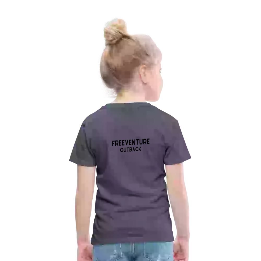 Rus Avocado Kids Tee – Süß, bequem & perfekt für kleine Entdecker! 🥑💚 - Blau meliert