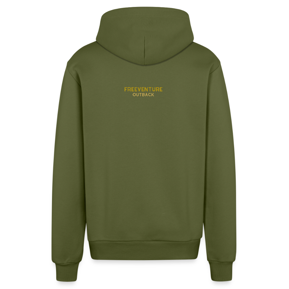 Organic Relaxed Zip Hoodie – Nachhaltiger Komfort, zeitloser Style 🌿✨ - MOSS GREEN