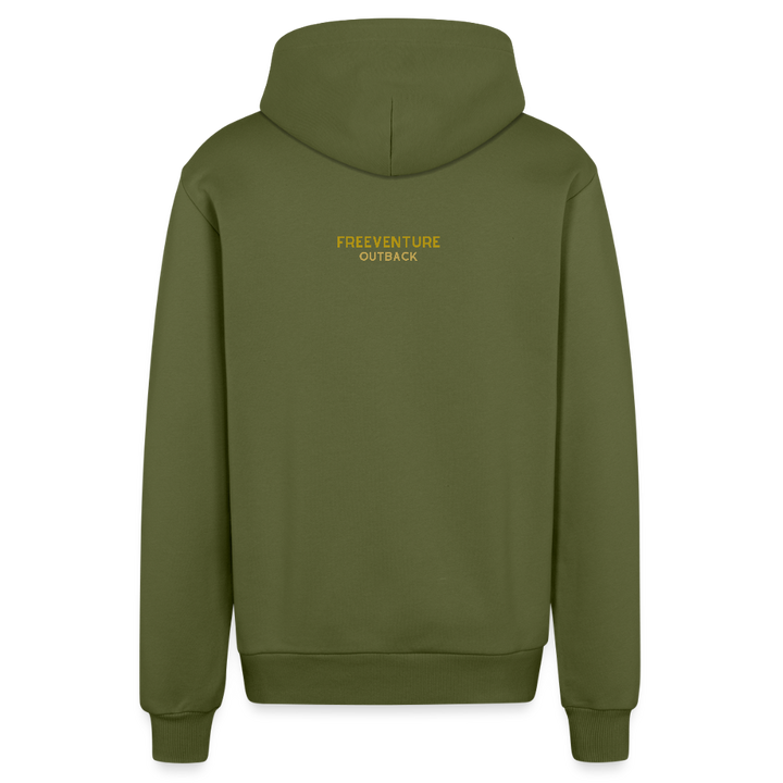 Organic Relaxed Zip Hoodie – Nachhaltiger Komfort, zeitloser Style 🌿✨ - MOSS GREEN