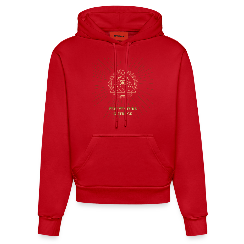 Organic Fitted Hoodie – Das Auge für Stil & Nachhaltigkeit 👁️♻️ - Rot