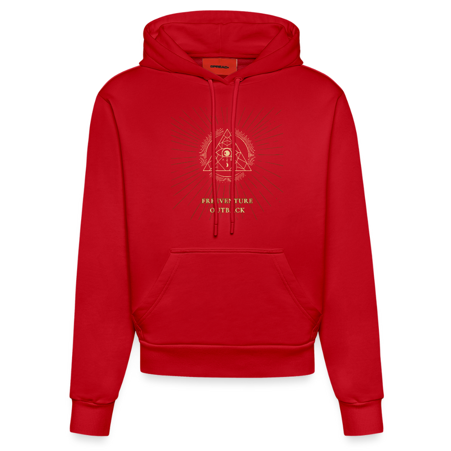Organic Fitted Hoodie – Das Auge für Stil & Nachhaltigkeit 👁️♻️ - Rot