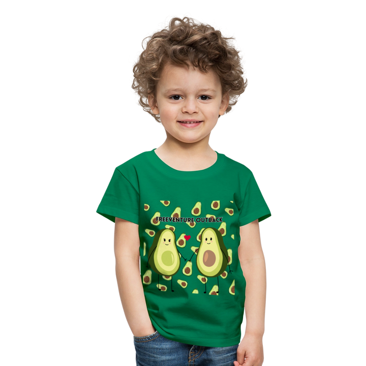 Rus Avocado Kids Tee – Süß, bequem & perfekt für kleine Entdecker! 🥑💚 - Kelly Green