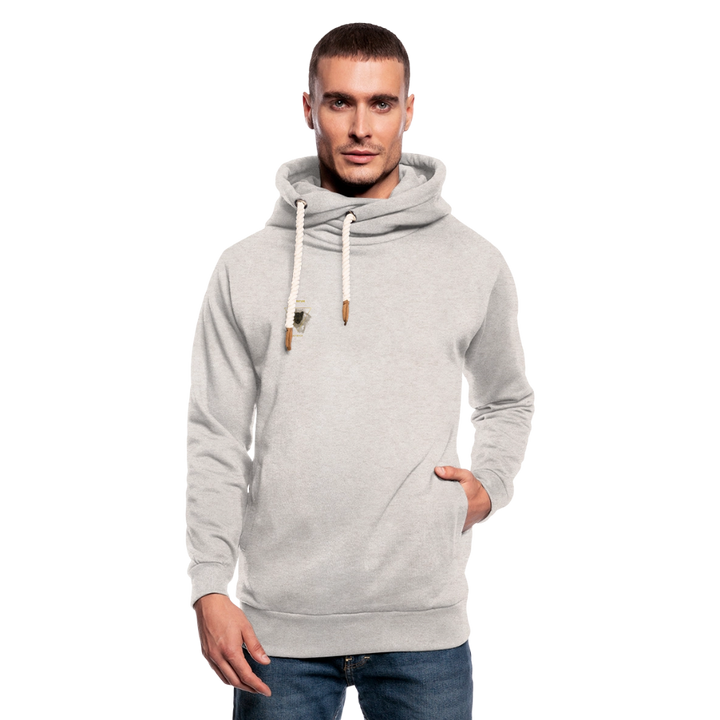 Unisex Schalkragen-Hoodie – Wärme & Style in Perfektion - Beige meliert