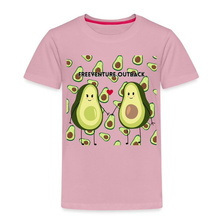 Rus Avocado Kids Tee – Süß, bequem & perfekt für kleine Entdecker! 🥑💚 - Hellrosa