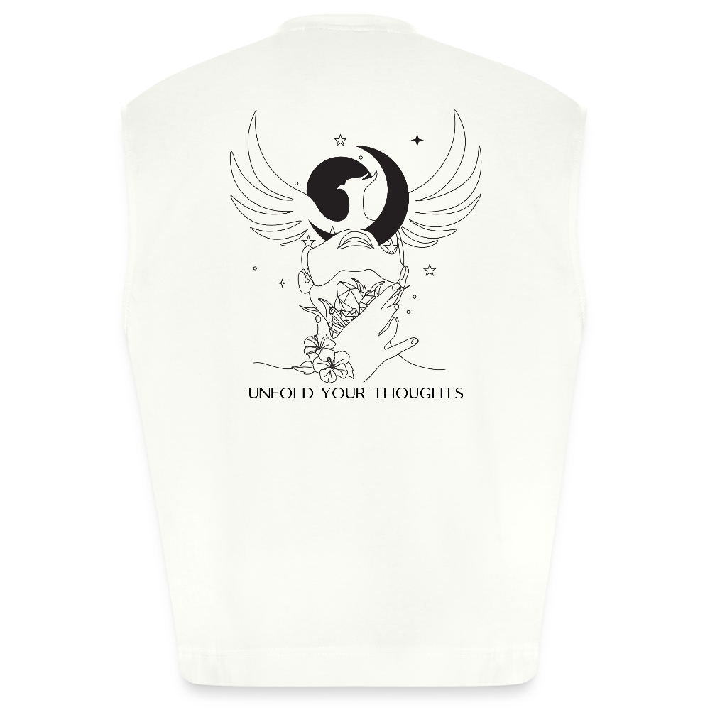 Unfold Your Thoughts - Oversized Tank - OFF WHITE