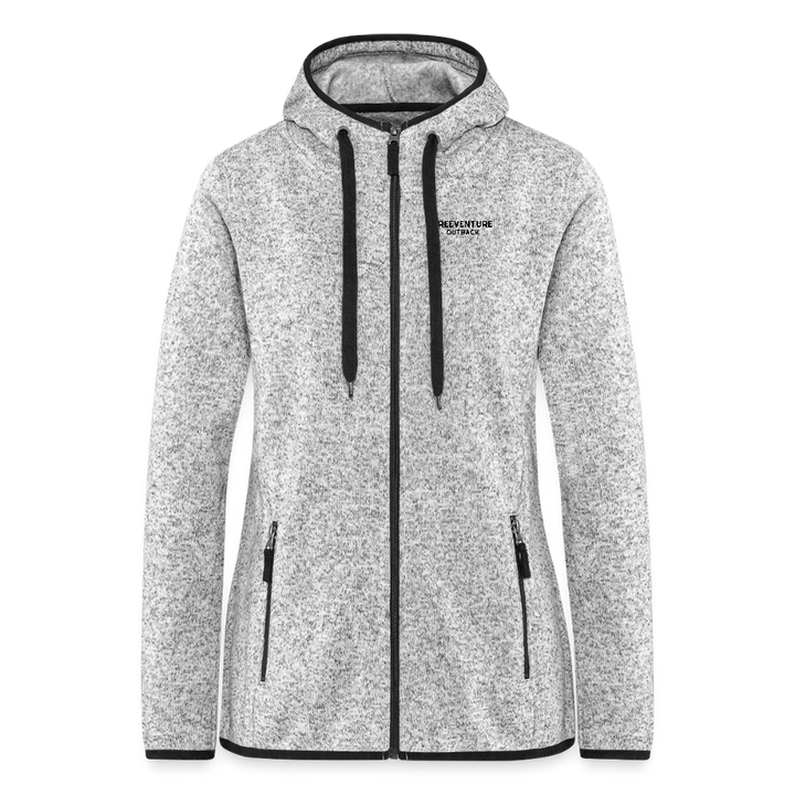 Frauen Kapuzen-Fleecejacke - Hellgrau meliert