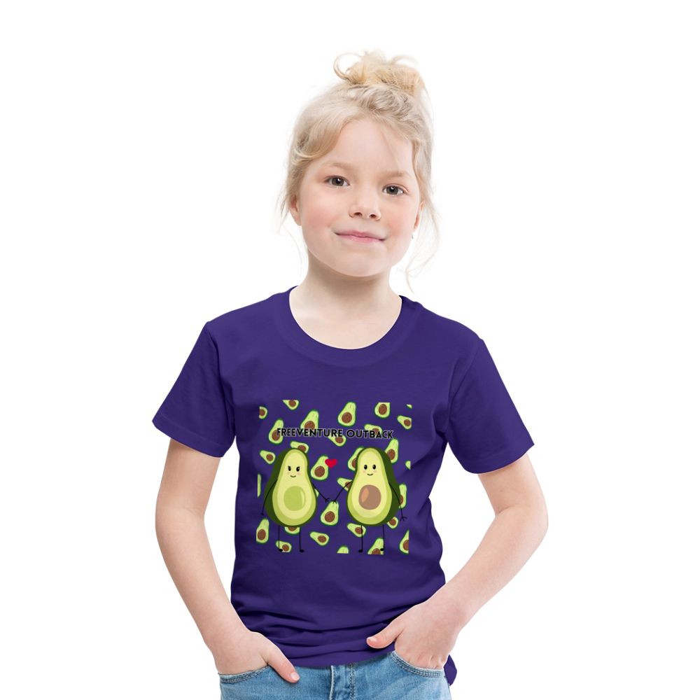 Rus Avocado Kids Tee – Süß, bequem & perfekt für kleine Entdecker! 🥑💚 - Lila