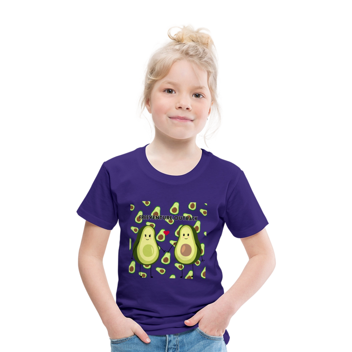 Rus Avocado Kids Tee – Süß, bequem & perfekt für kleine Entdecker! 🥑💚 - Lila