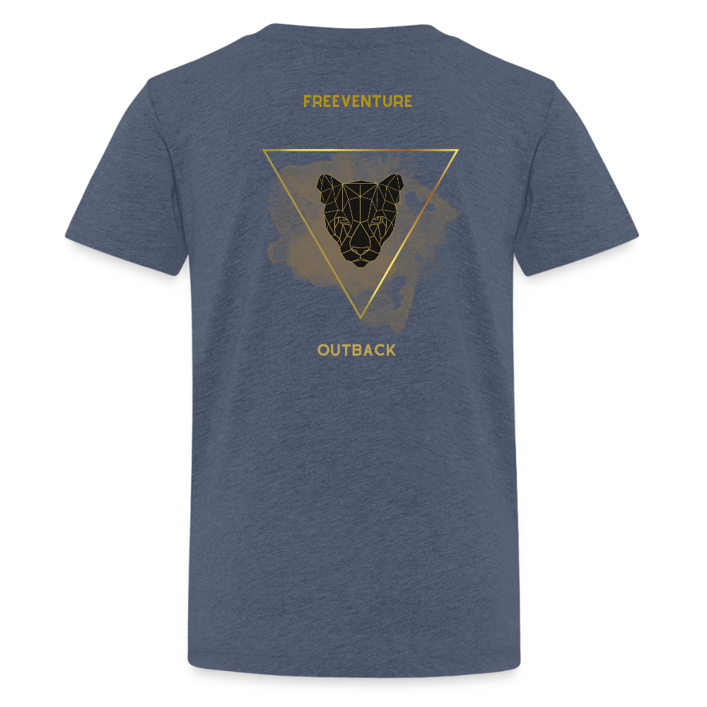 Rus Premium Tee - Blau meliert
