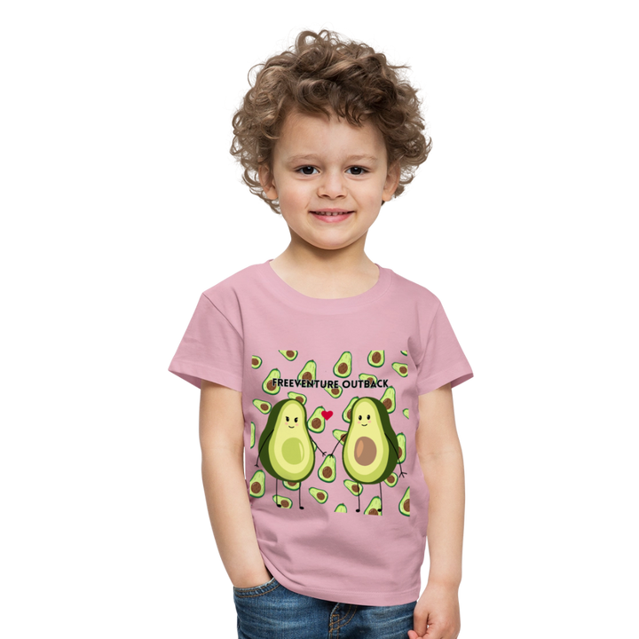 Rus Avocado Kids Tee – Süß, bequem & perfekt für kleine Entdecker! 🥑💚 - Hellrosa