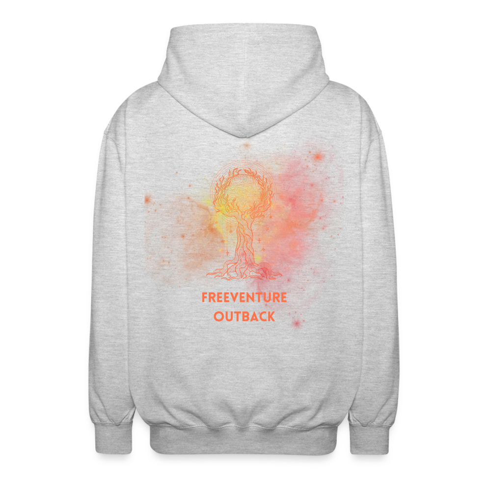 Rus Adventure Zip-Hoodie - Hellgrau meliert