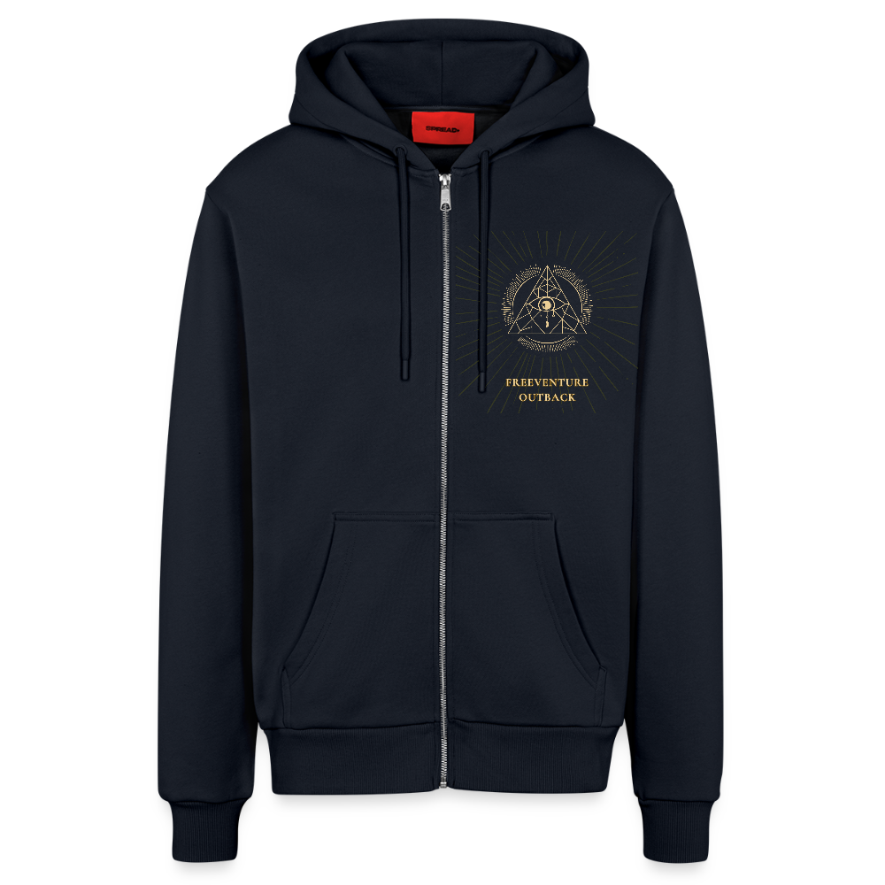 Organic Relaxed Zip Hoodie – Nachhaltiger Komfort, zeitloser Style 🌿✨ - DARK NAVY