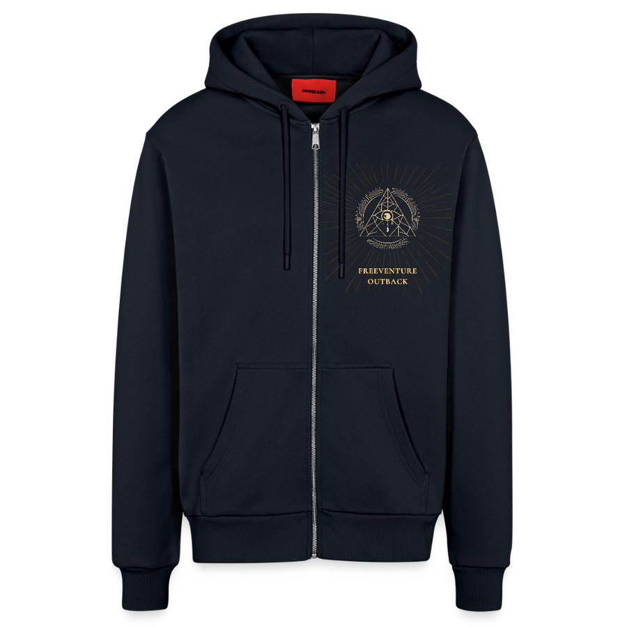 Organic Relaxed Zip Hoodie – Nachhaltiger Komfort, zeitloser Style 🌿✨ - DARK NAVY
