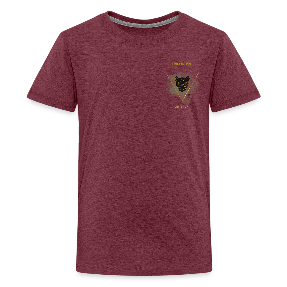 Rus Premium Tee - Bordeauxrot meliert