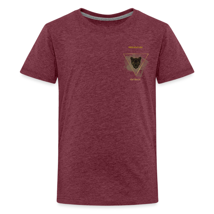 Rus Premium Tee - Bordeauxrot meliert