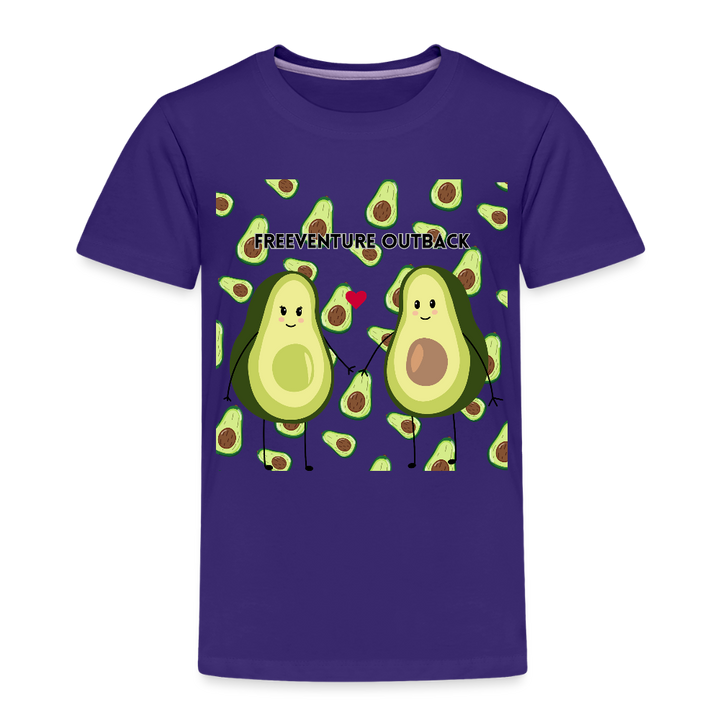 Rus Avocado Kids Tee – Süß, bequem & perfekt für kleine Entdecker! 🥑💚 - Lila